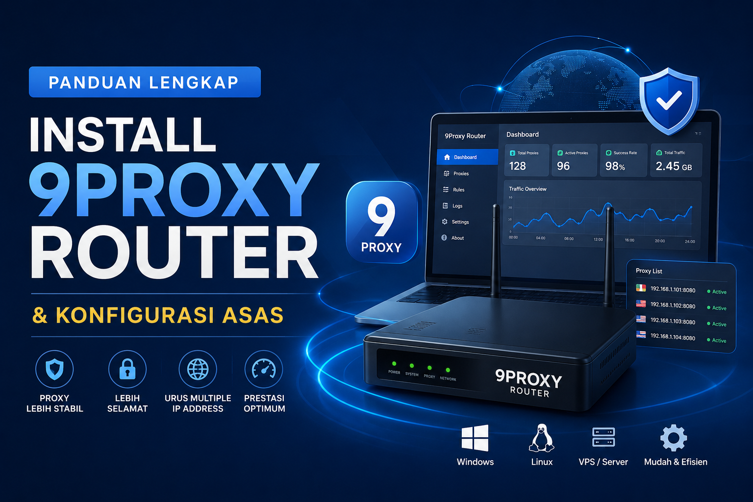 Panduan Lengkap Install 9Proxy Router & Konfigurasi Asas